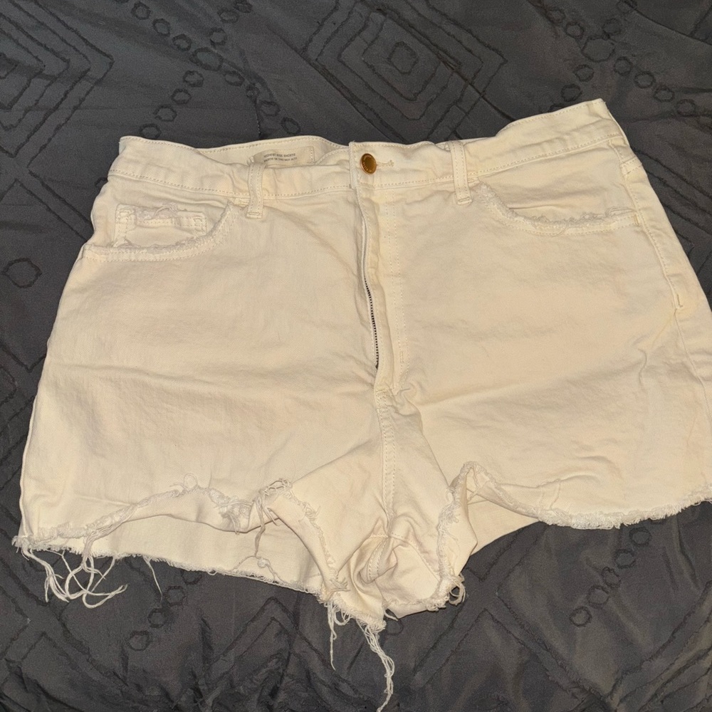 Tan jean shorts